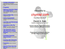 Tablet Screenshot of chymist.com